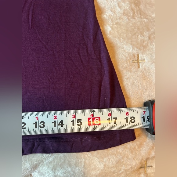 VTG TOGETHER Lace Trim Top Long Sleeve Women’s S Purple V Neck Romantic - Picture 9 of 12